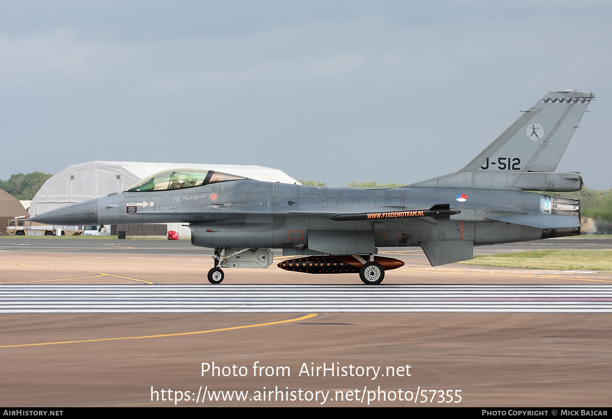 Aircraft Photo of J-512 | General Dynamics F-16AM Fighting Falcon | Netherlands - Air Force | AirHistory.net #57355