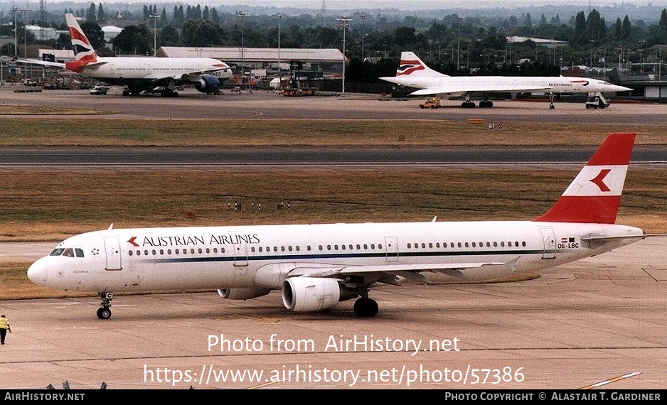 Aircraft Photo of OE-LBC | Airbus A321-111 | Austrian Airlines | AirHistory.net #57386