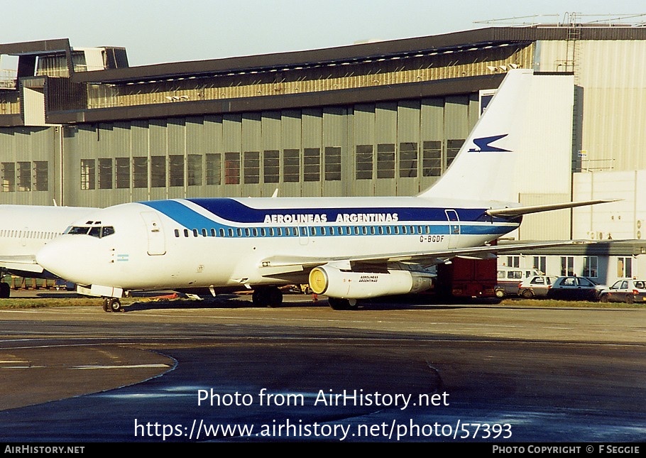 Aircraft Photo of G-BGDF | Boeing 737-236/Adv | Aerolíneas Argentinas | AirHistory.net #57393