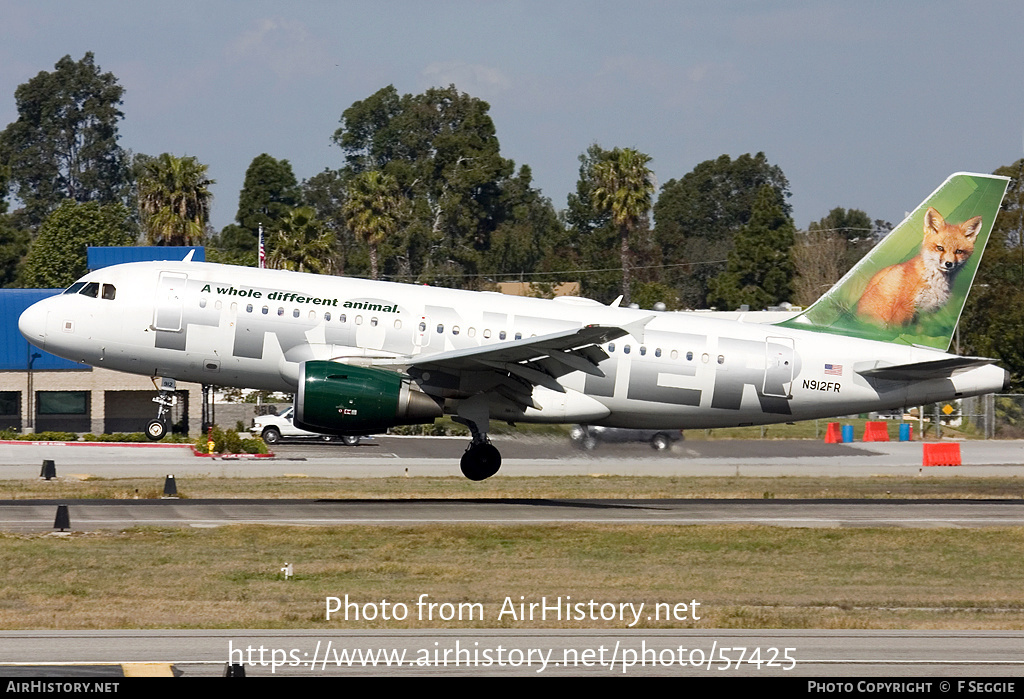 Aircraft Photo of N912FR | Airbus A319-111 | Frontier Airlines | AirHistory.net #57425