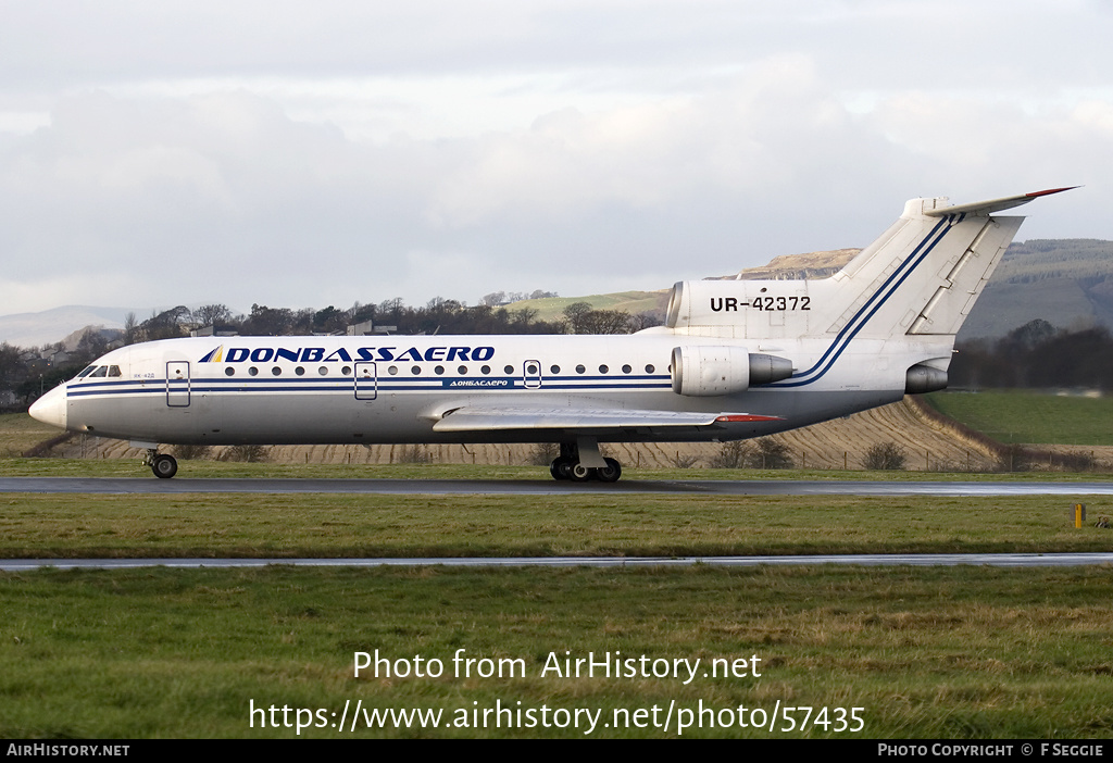 Aircraft Photo of UR-42372 | Yakovlev Yak-42D | Donbassaero | AirHistory.net #57435