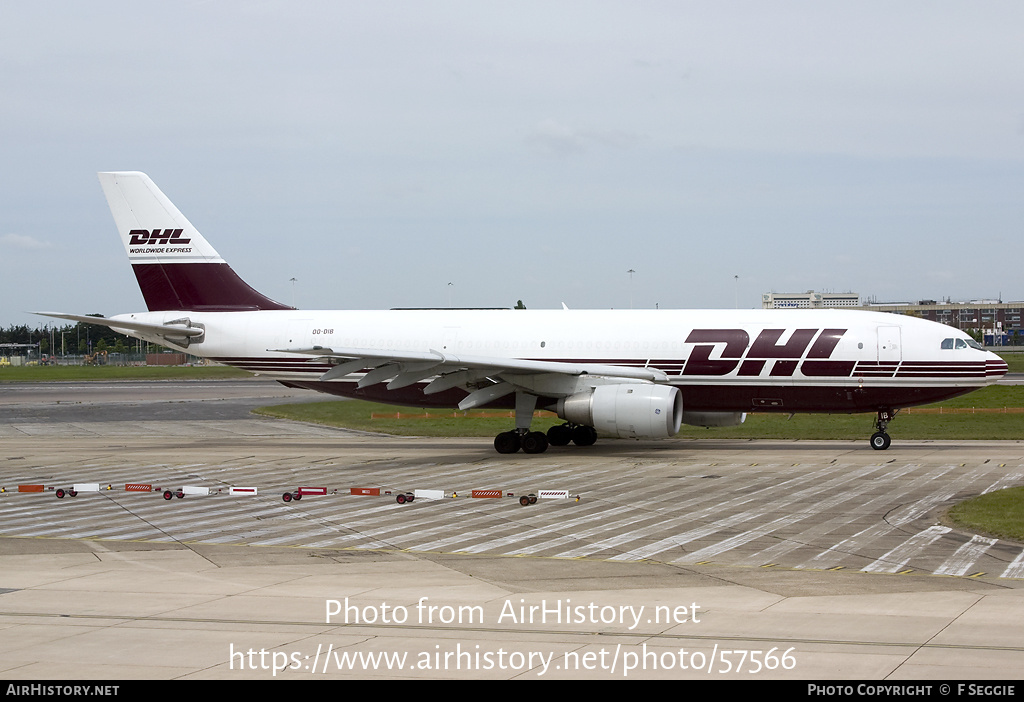 Aircraft Photo of OO-DIB | Airbus A300B4-203(F) | DHL Worldwide Express | AirHistory.net #57566