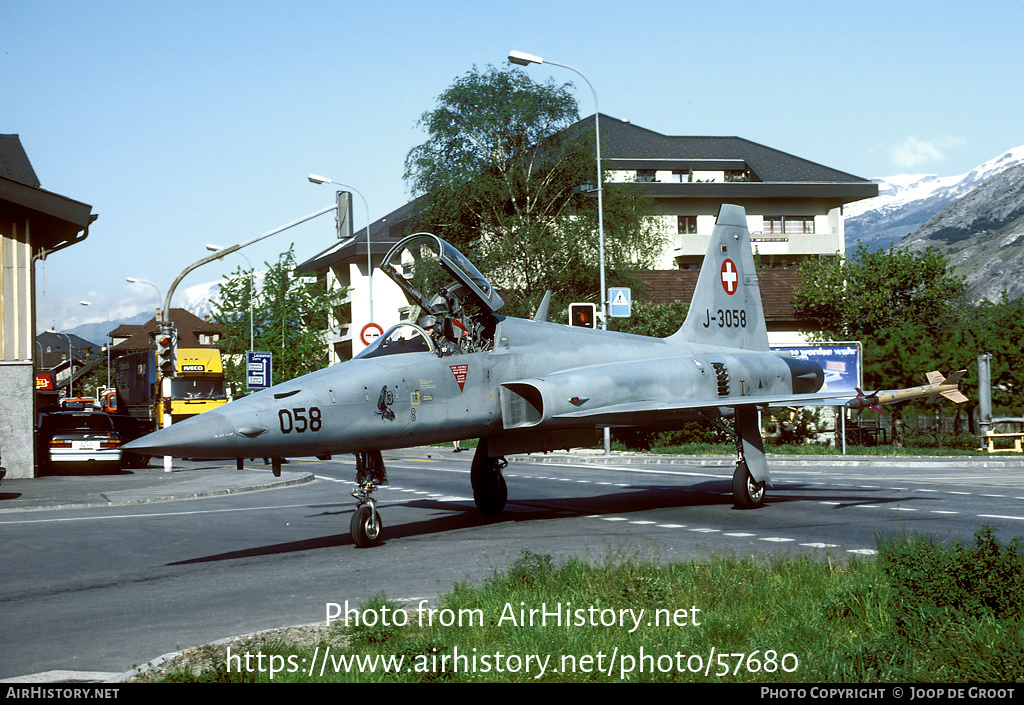 Aircraft Photo of J-3058 | Northrop F-5E Tiger II | Switzerland - Air Force | AirHistory.net #57680