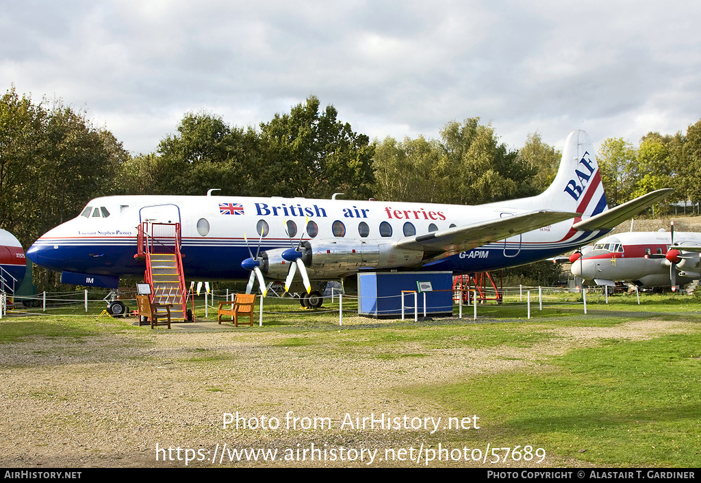 Aircraft Photo of G-APIM | Vickers 806 Viscount | British Air Ferries - BAF | AirHistory.net #57689