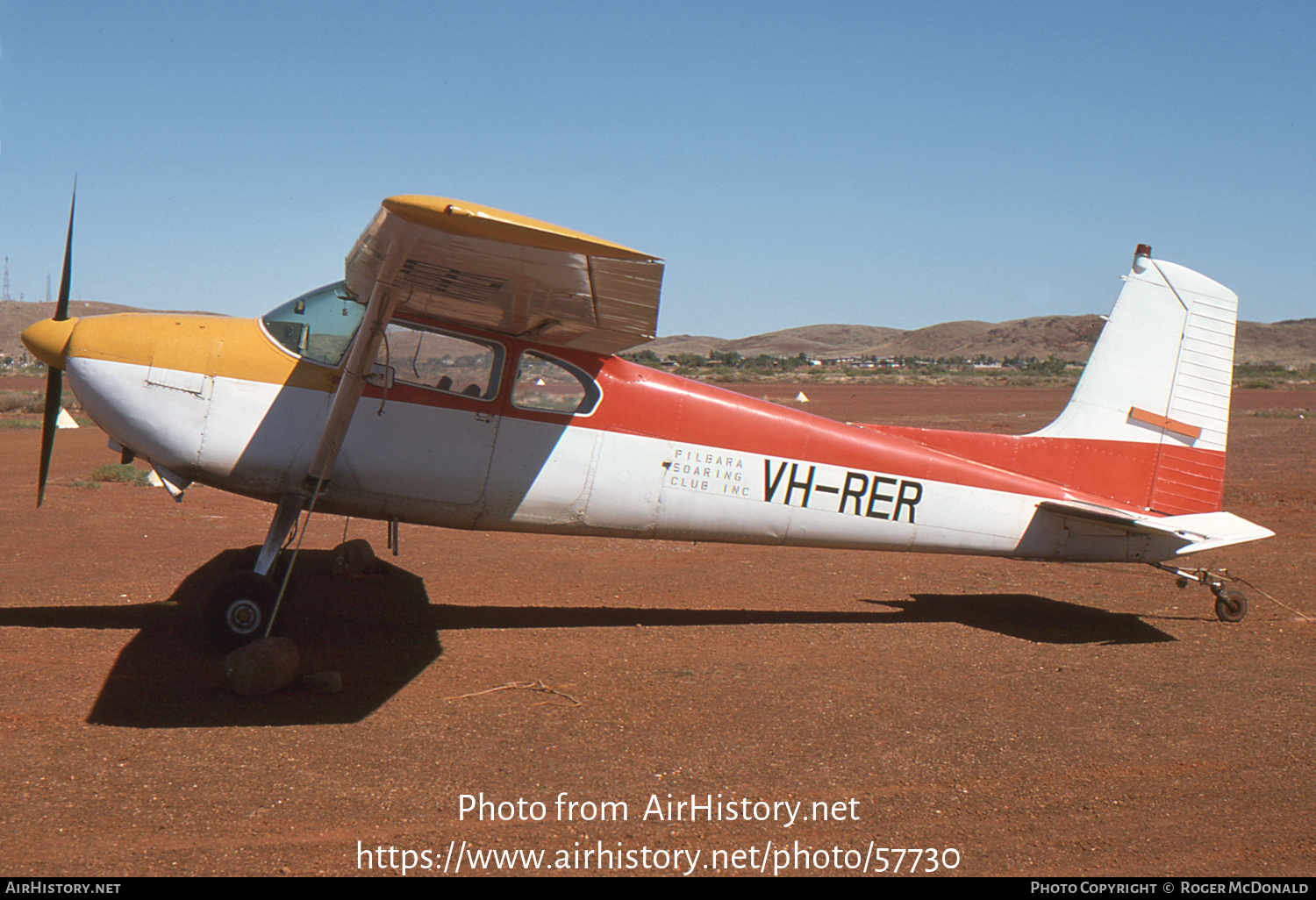 Aircraft Photo of VH-RER | Cessna 180 | Pilbara Soaring Club | AirHistory.net #57730