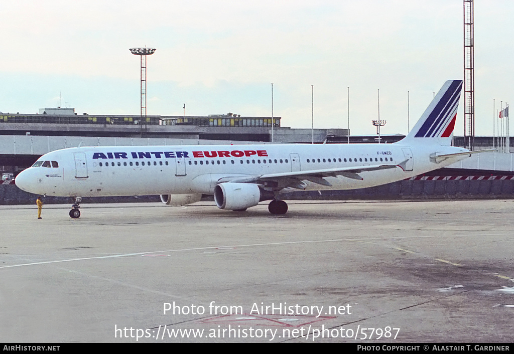 Aircraft Photo of F-GMZD | Airbus A321-111 | Air Inter Europe | AirHistory.net #57987