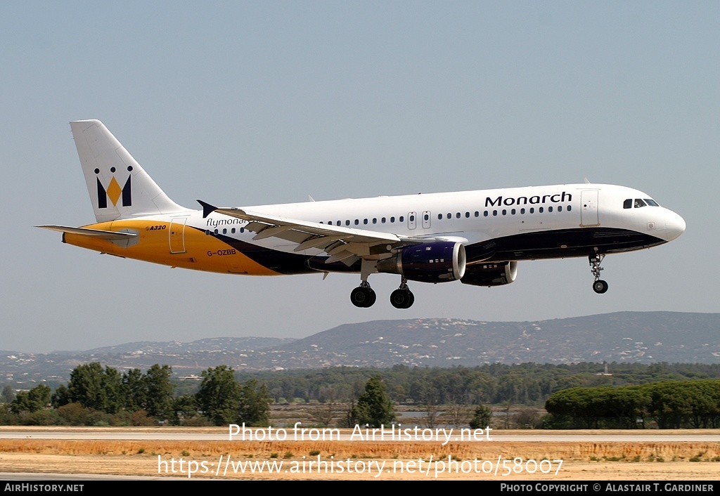 Aircraft Photo of G-OZBB | Airbus A320-211 | Monarch Airlines | AirHistory.net #58007