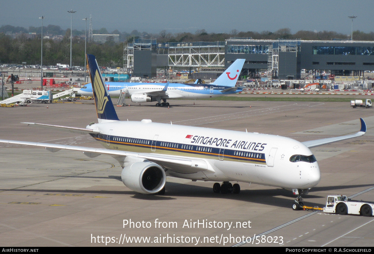 Aircraft Photo of 9V-SMR | Airbus A350-941 | Singapore Airlines | AirHistory.net #58023