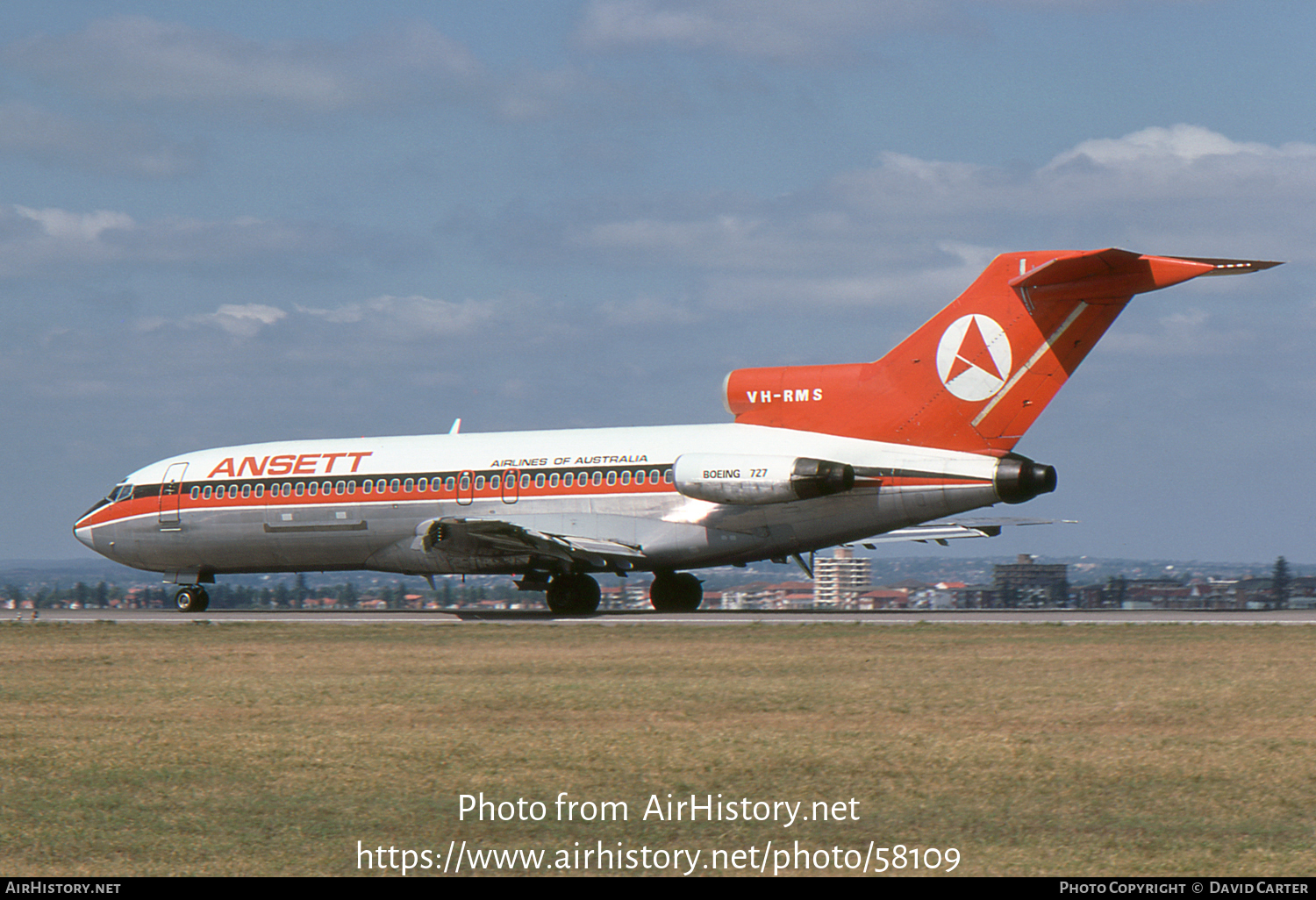 Aircraft Photo of VH-RMS | Boeing 727-77C | Ansett Airlines of Australia | AirHistory.net #58109