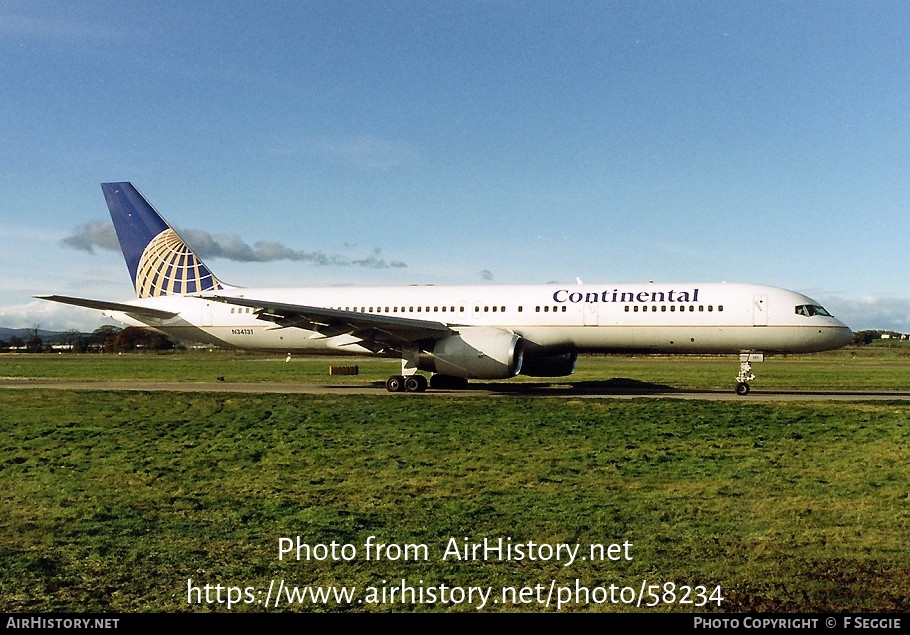 Aircraft Photo of N34131 | Boeing 757-224 | Continental Airlines | AirHistory.net #58234