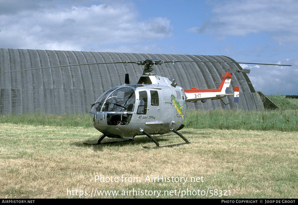 Aircraft Photo of B-77 | MBB BO-105CB-4 | Netherlands - Air Force | AirHistory.net #58321