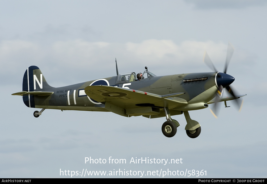 Aircraft Photo of G-BUAR / PP972 | Supermarine 358 Seafire F3 | UK - Navy | AirHistory.net #58361