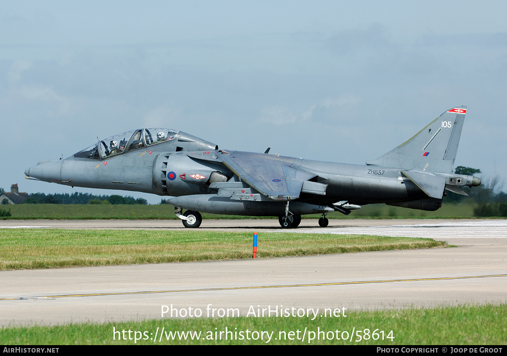 Aircraft Photo of ZH657 | British Aerospace Harrier T10 | UK - Air Force | AirHistory.net #58614