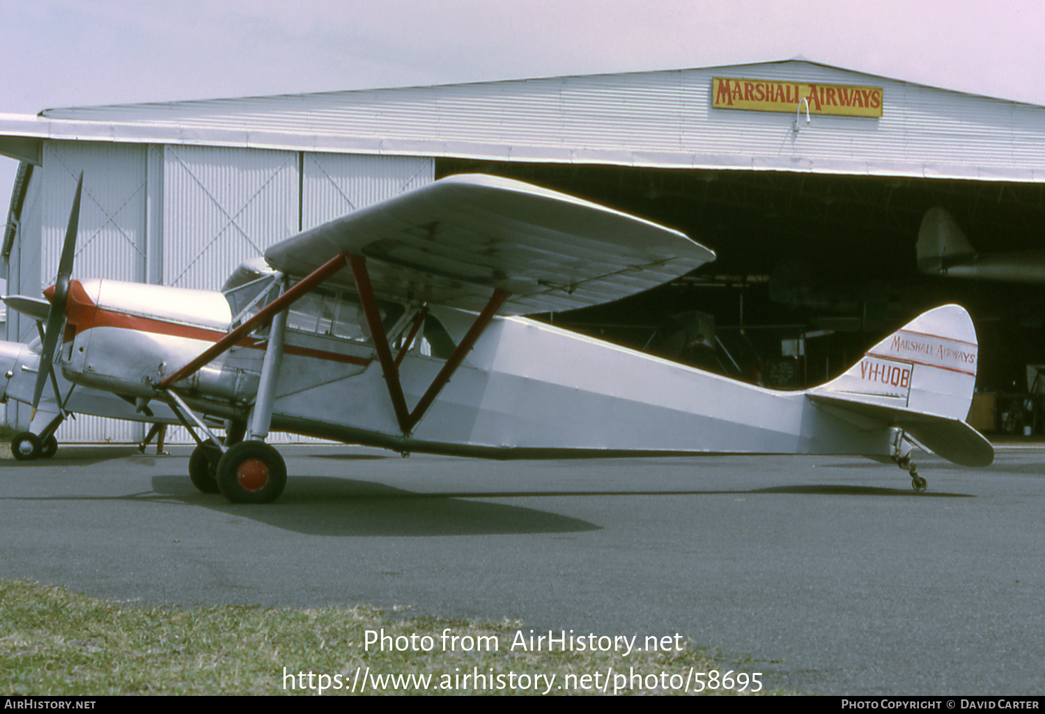 Aircraft Photo of VH-UQB | De Havilland D.H. 80A Puss Moth | Marshall Airways | AirHistory.net #58695