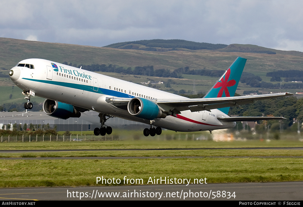 Aircraft Photo of G-OOBM | Boeing 767-324/ER | First Choice Airways | AirHistory.net #58834