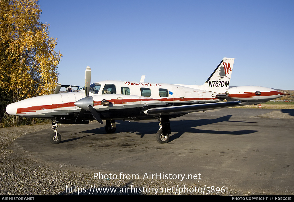 Aircraft Photo of N767DM | Piper PA-31T2 Cheyenne IIXL | Warbelow's Air | AirHistory.net #58961