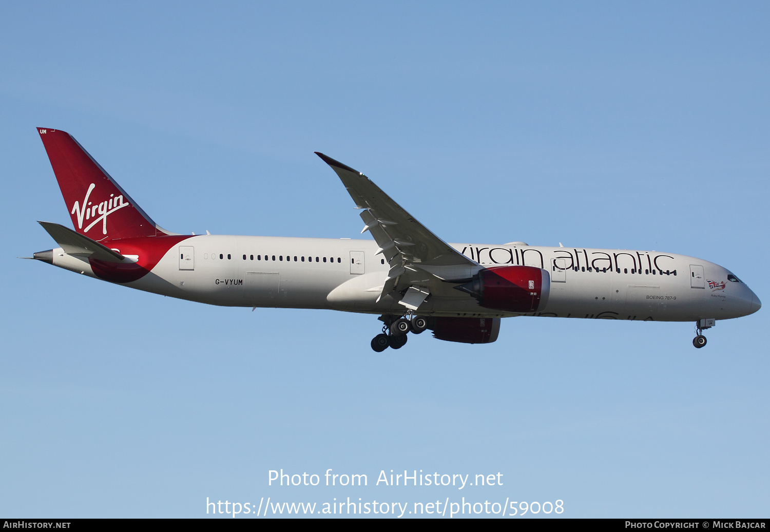 Aircraft Photo of G-VYUM | Boeing 787-9 Dreamliner | Virgin Atlantic Airways | AirHistory.net #59008