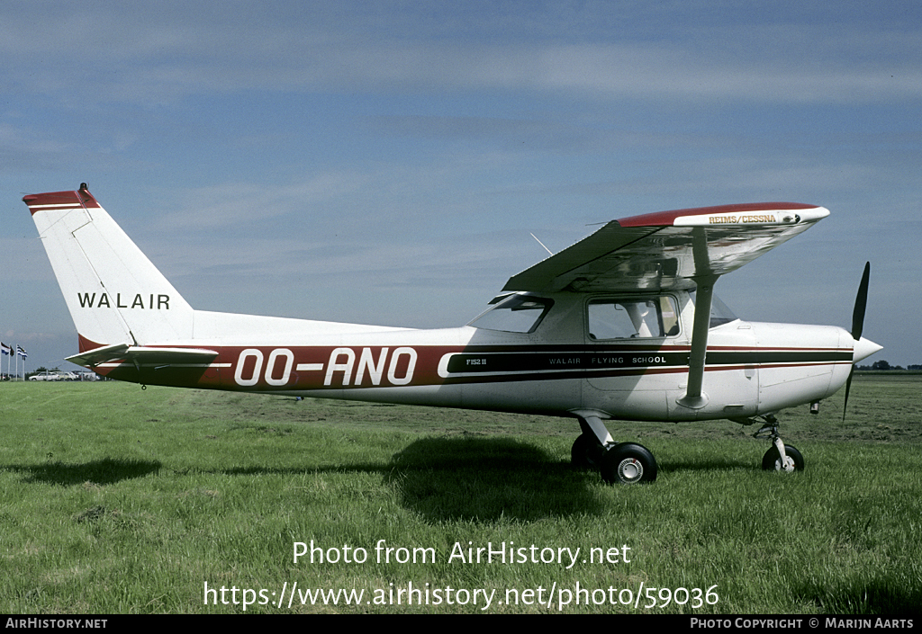 Aircraft Photo of OO-ANO | Reims F152 II | Walair Flying School | AirHistory.net #59036