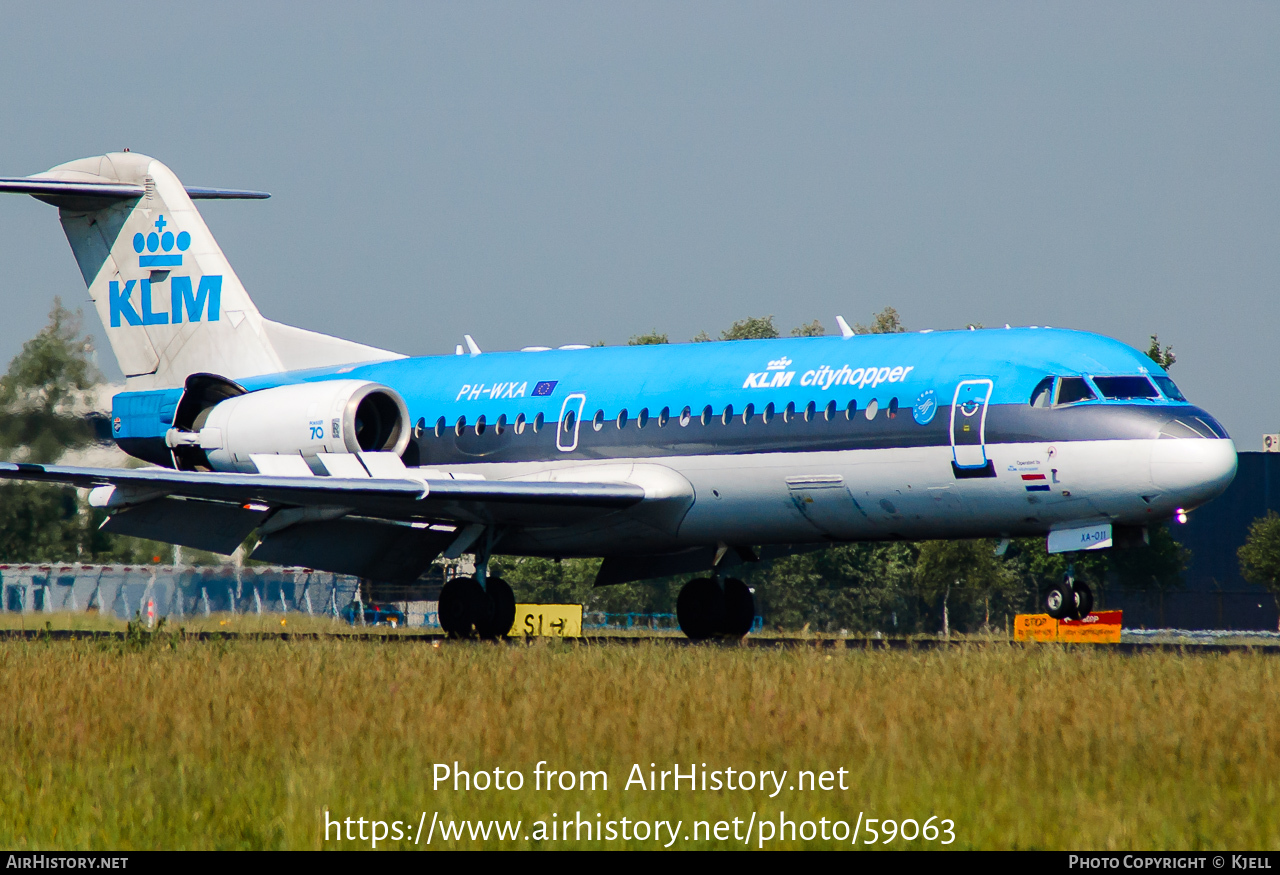 Aircraft Photo of PH-WXA | Fokker 70 (F28-0070) | KLM Cityhopper | AirHistory.net #59063