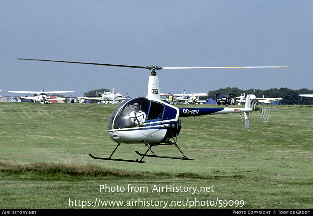 Aircraft Photo of OO-DBW | Robinson R-22 Beta | Fox | AirHistory.net #59099