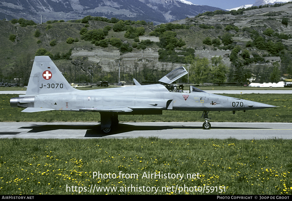 Aircraft Photo of J-3070 | Northrop F-5E Tiger II | Switzerland - Air Force | AirHistory.net #59151