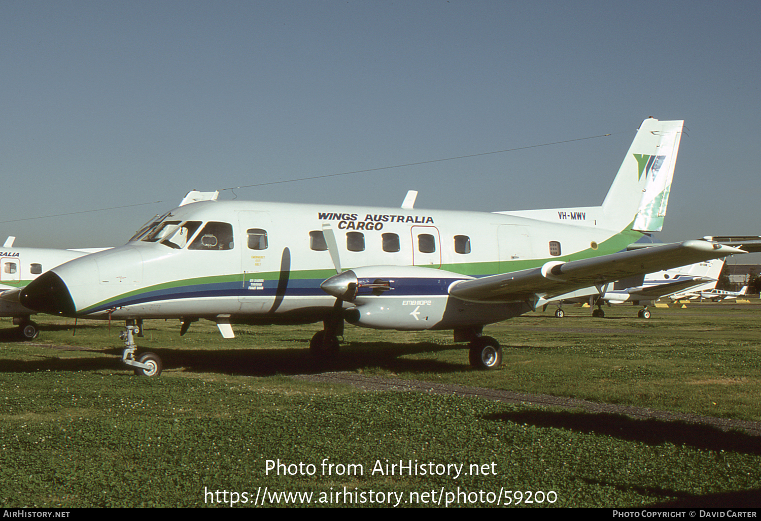 Aircraft Photo of VH-MWV | Embraer EMB-110P2 Bandeirante | Wings Australia | AirHistory.net #59200