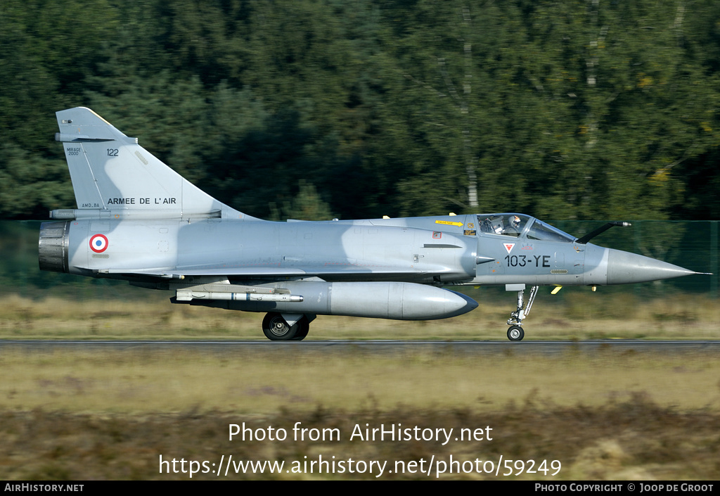 Aircraft Photo of 122 | Dassault Mirage 2000C | France - Air Force | AirHistory.net #59249