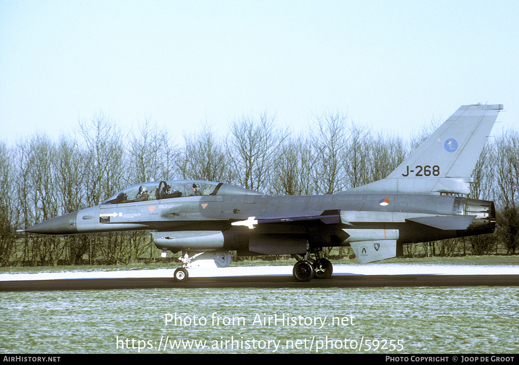 Aircraft Photo of J-268 | General Dynamics F-16B Fighting Falcon | Netherlands - Air Force | AirHistory.net #59255