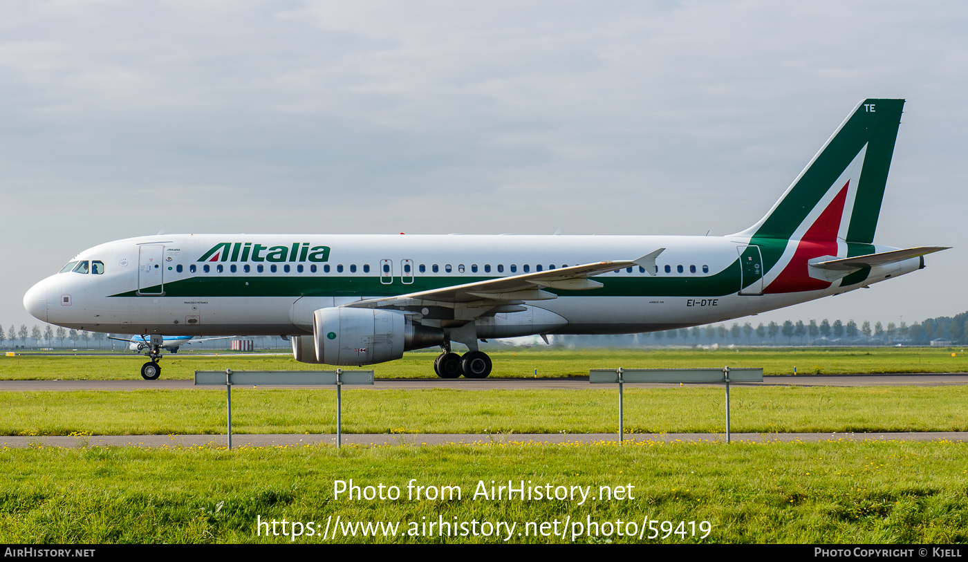 Aircraft Photo of EI-DTE | Airbus A320-216 | Alitalia | AirHistory.net #59419