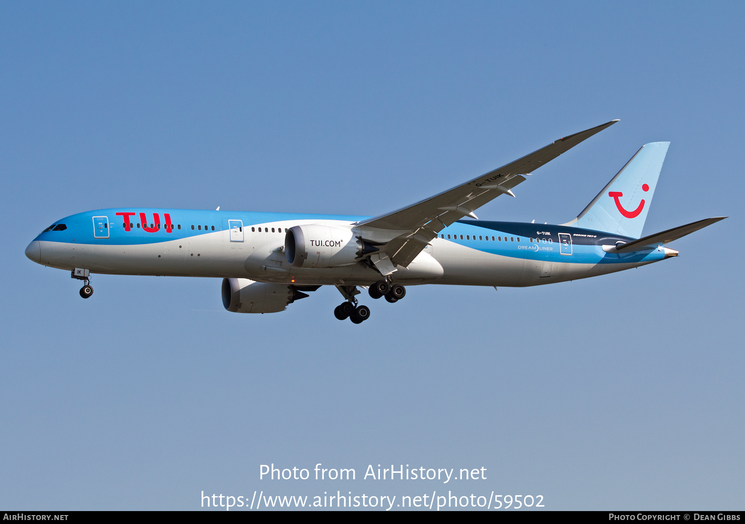 Aircraft Photo of G-TUIK | Boeing 787-9 Dreamliner | TUI | AirHistory.net #59502