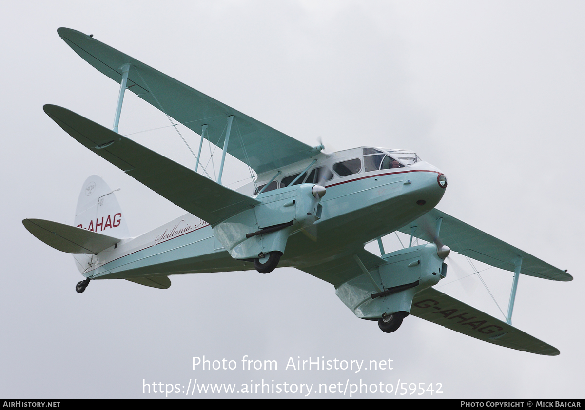 Aircraft Photo of G-AHAG | De Havilland D.H. 89A Dragon Rapide | Scillonia Airways | AirHistory.net #59542