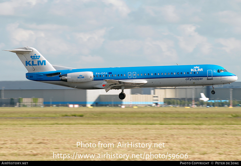 Aircraft Photo of PH-OFA | Fokker 100 (F28-0100) | KLM Cityhopper | AirHistory.net #59606