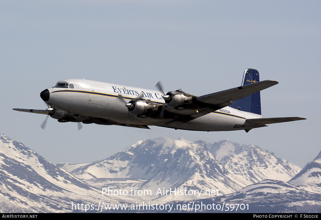 Aircraft Photo of N400UA | Douglas DC-6A | Everts Air Cargo | AirHistory.net #59701