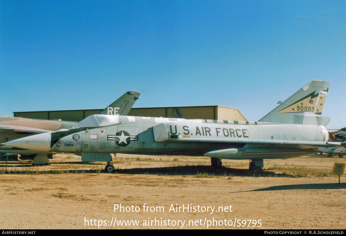 Aircraft Photo of 59-0003 / 90003 | Convair F-106A Delta Dart | USA - Air Force | AirHistory.net #59795