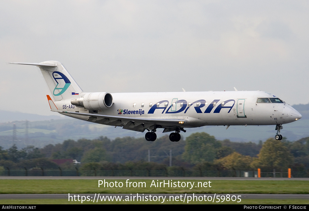 Aircraft Photo of S5-AAD | Bombardier CRJ-200LR (CL-600-2B19) | Adria Airways | AirHistory.net #59805