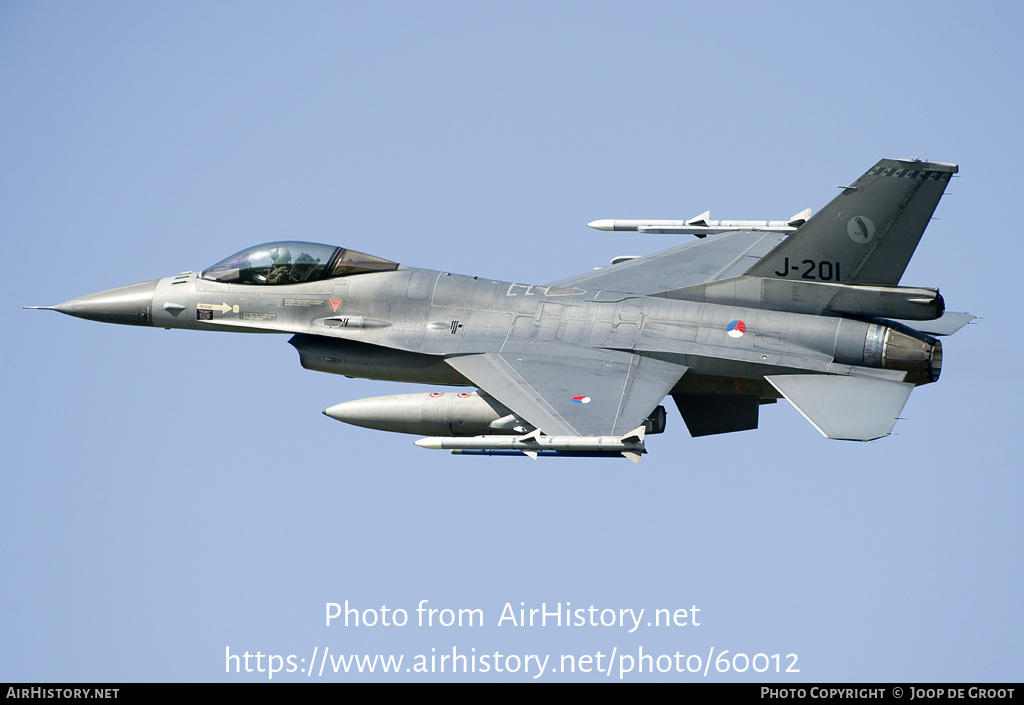 Aircraft Photo of J-201 | General Dynamics F-16AM Fighting Falcon | Netherlands - Air Force | AirHistory.net #60012