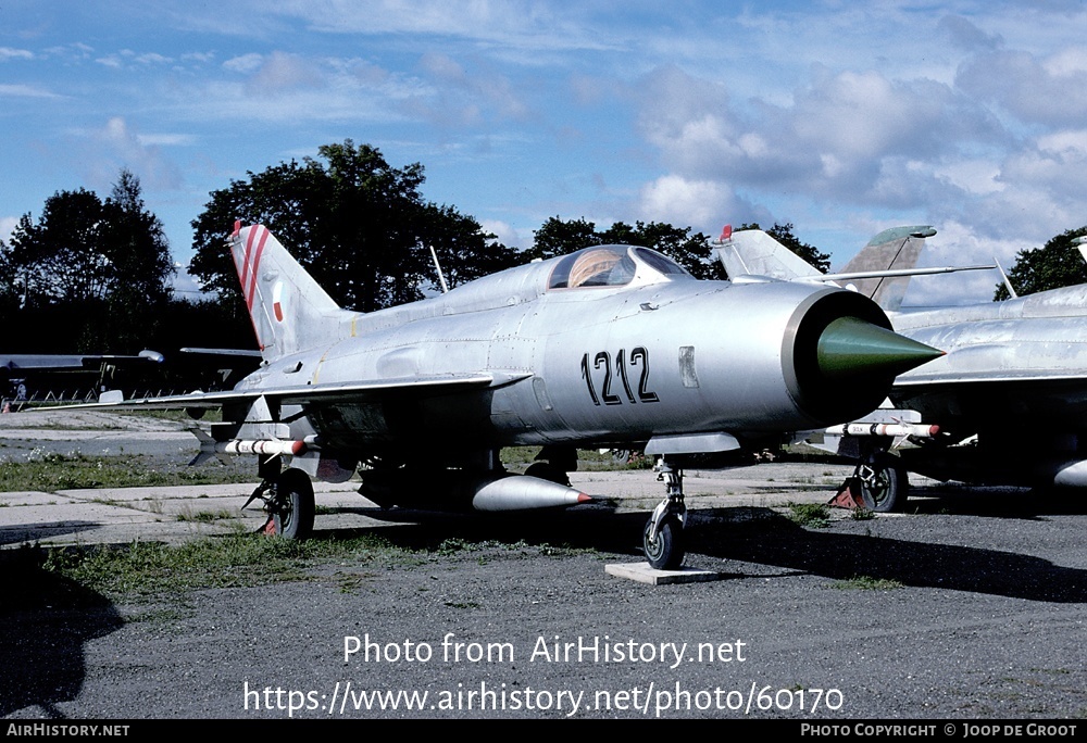 Aircraft Photo of 1212 | Mikoyan-Gurevich MiG-21PF | Czechia - Air Force | AirHistory.net #60170