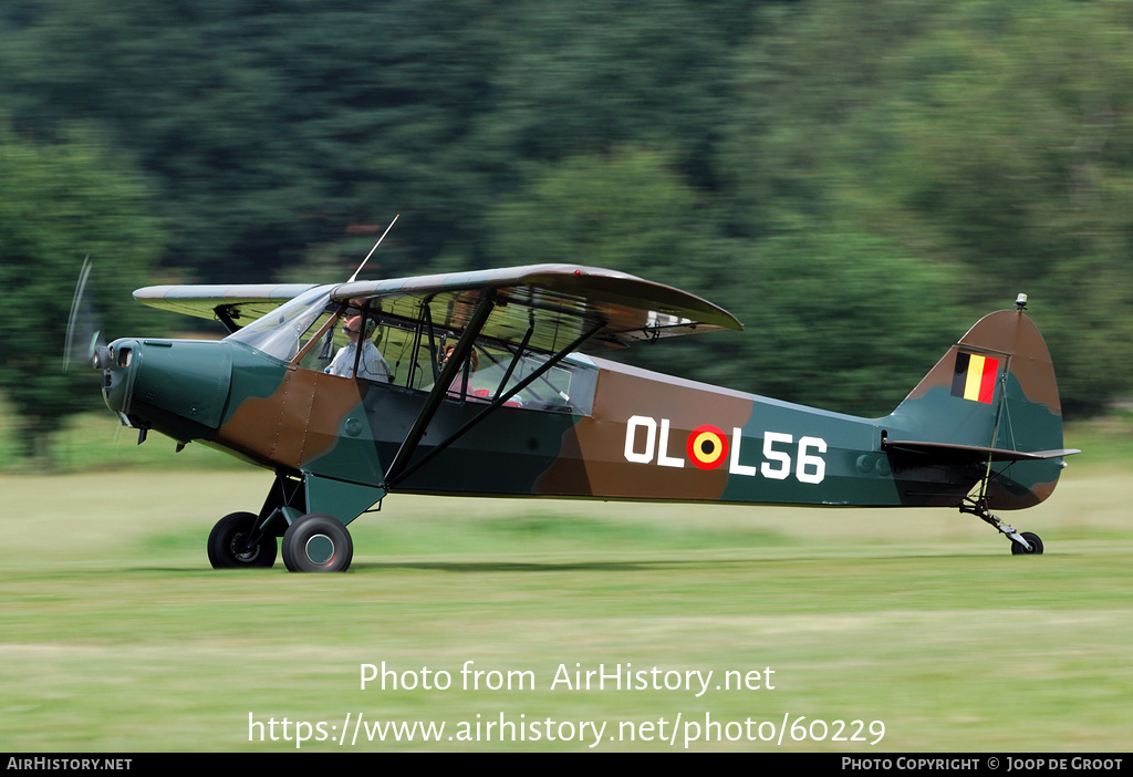 Aircraft Photo of OO-HBQ / OL-L56 | Piper L-18C Super Cub | Belgium - Army | AirHistory.net #60229