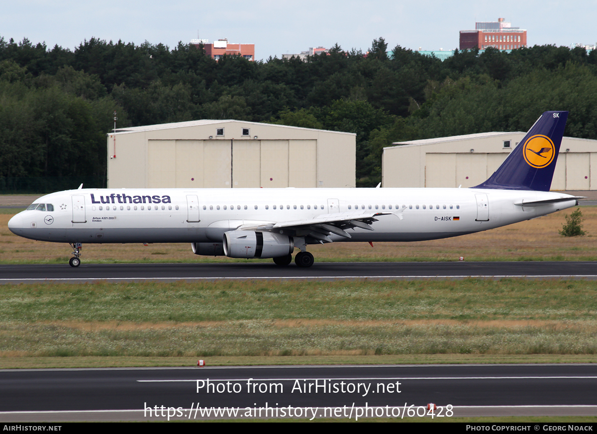 Aircraft Photo of D-AISK | Airbus A321-231 | Lufthansa | AirHistory.net #60428