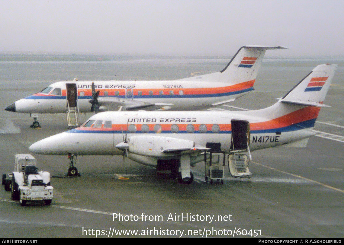 Aircraft Photo of N417UE | British Aerospace BAe-3101 Jetstream 31 Formula 1 | United Express | AirHistory.net #60451