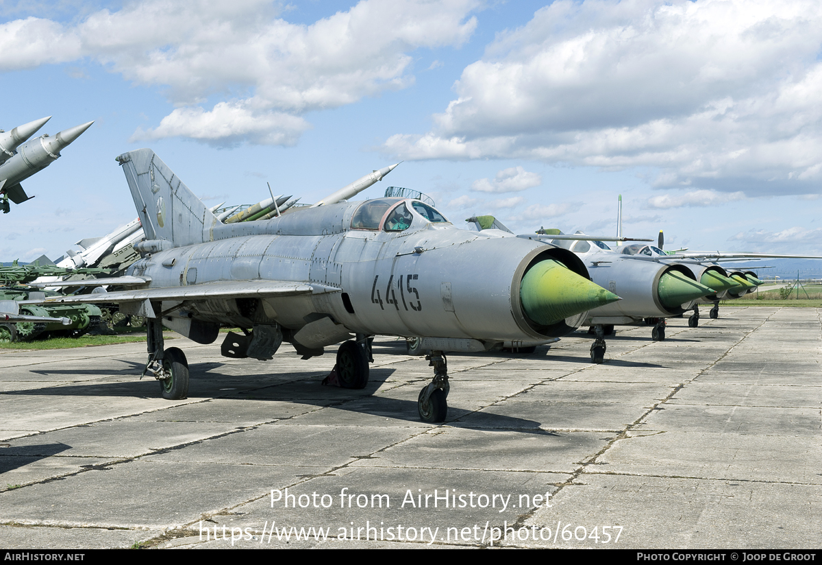 Aircraft Photo of 4415 | Mikoyan-Gurevich MiG-21PFM | Czechoslovakia - Air Force | AirHistory.net #60457