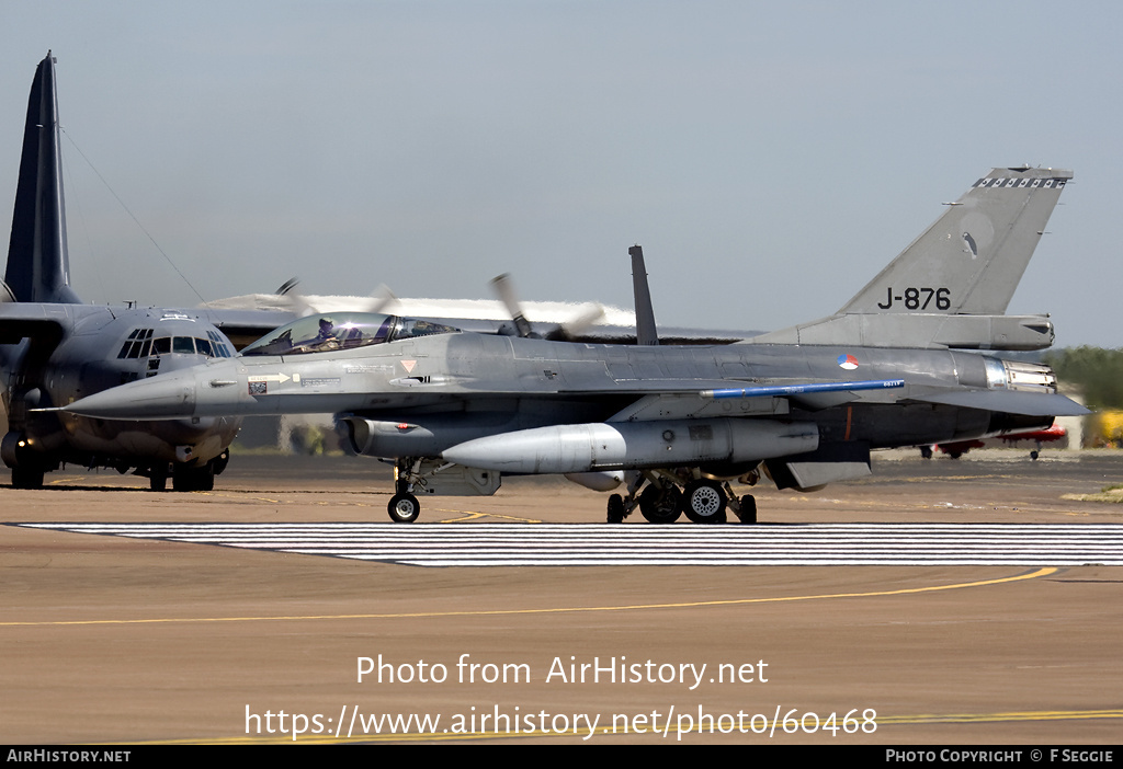 Aircraft Photo of J-876 | General Dynamics F-16AM Fighting Falcon | Netherlands - Air Force | AirHistory.net #60468