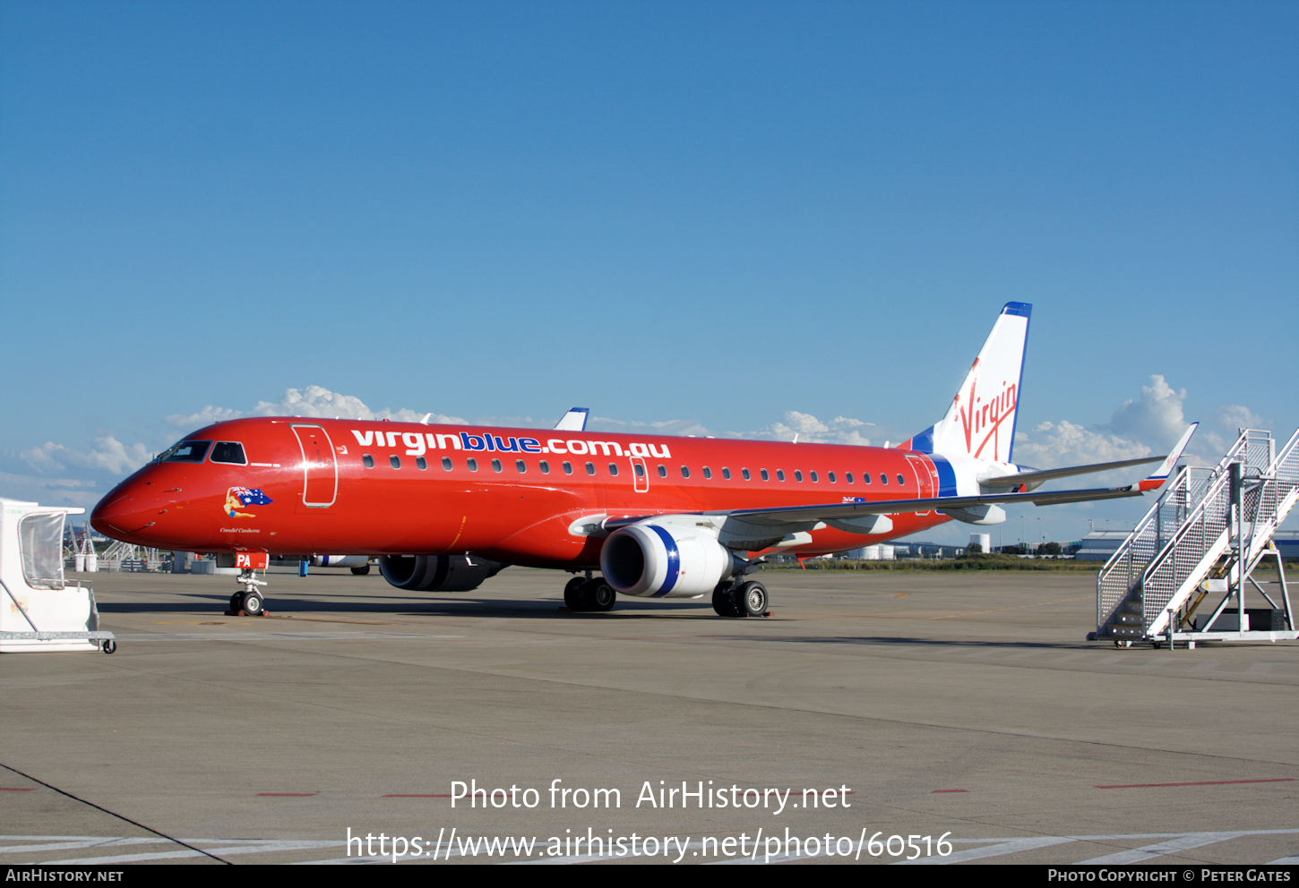 Aircraft Photo of VH-ZPA | Embraer 190AR (ERJ-190-100IGW) | Virgin Blue Airlines | AirHistory.net #60516