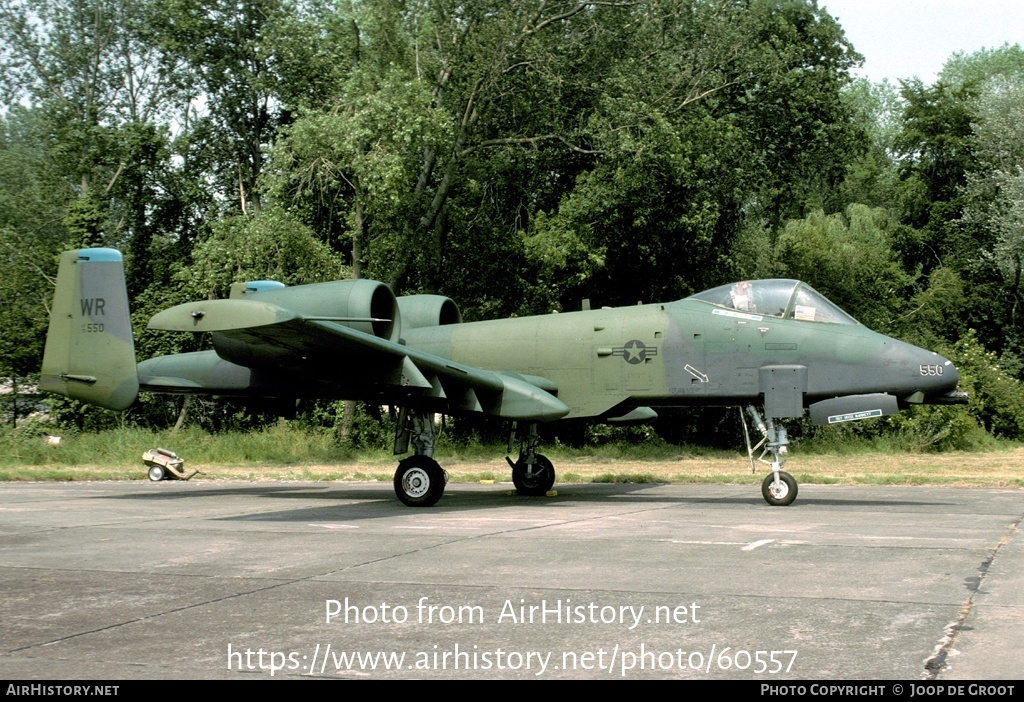 Aircraft Photo of 76-0550 / AF76-550 | Fairchild A-10A Thunderbolt II | USA - Air Force | AirHistory.net #60557