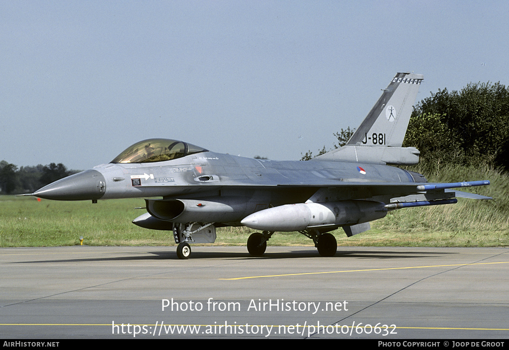 Aircraft Photo of J-881 | General Dynamics F-16AM Fighting Falcon | Netherlands - Air Force | AirHistory.net #60632