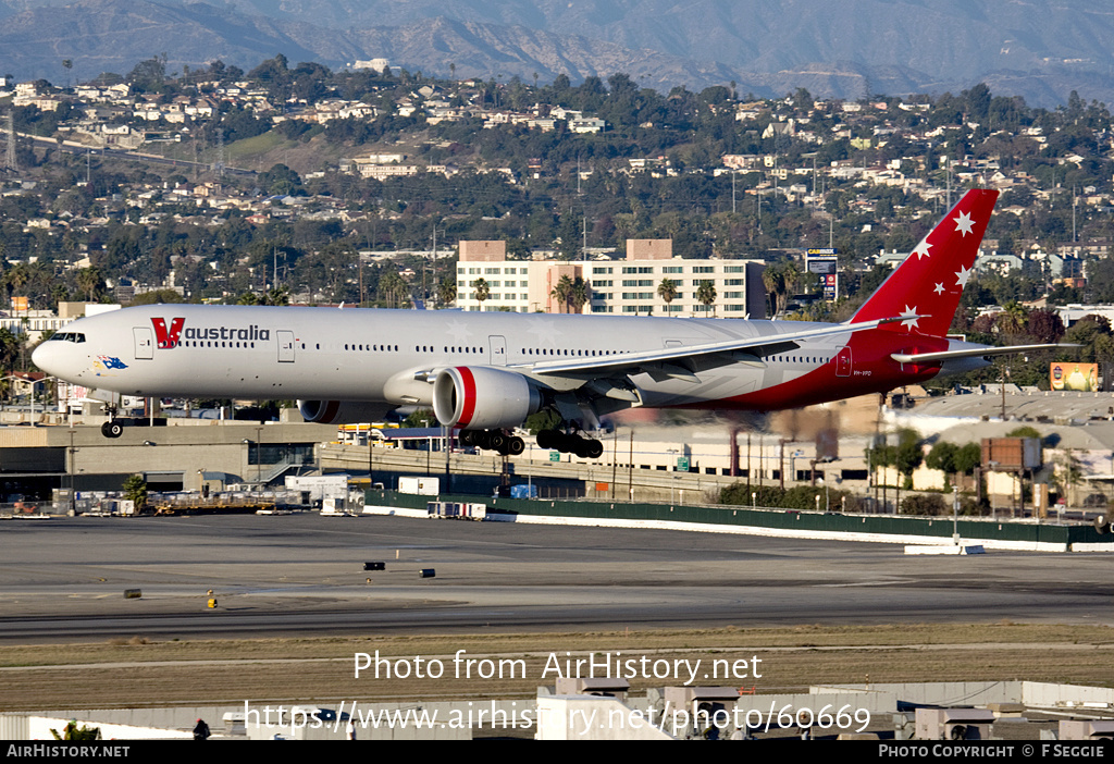 Aircraft Photo of VH-VPD | Boeing 777-3ZG/ER | V Australia | AirHistory.net #60669