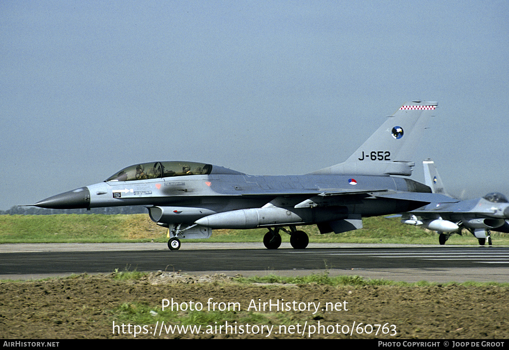 Aircraft Photo of J-652 | General Dynamics F-16B Fighting Falcon | Netherlands - Air Force | AirHistory.net #60763