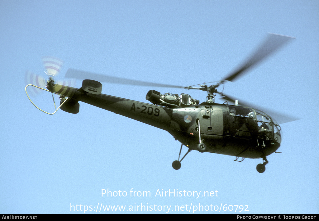 Aircraft Photo of A-209 | Sud SE-3160 Alouette III | Netherlands - Air Force | AirHistory.net #60792