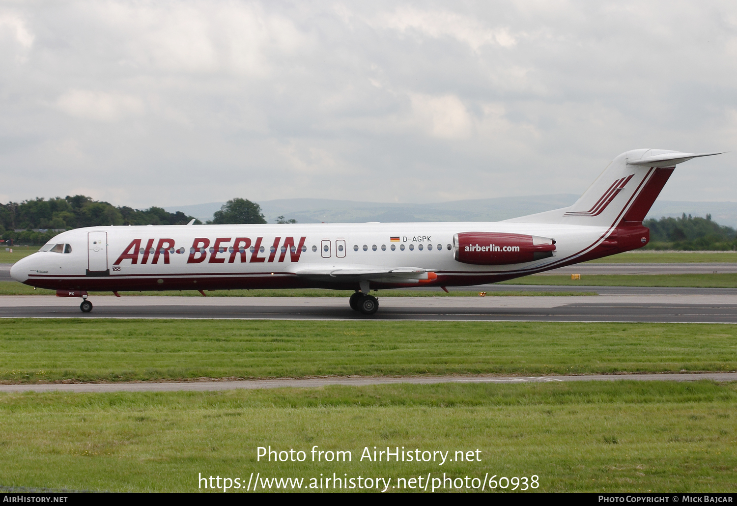 Aircraft Photo of D-AGPK | Fokker 100 (F28-0100) | Air Berlin | AirHistory.net #60938