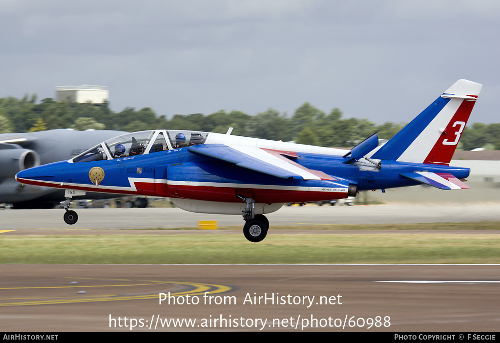 Aircraft Photo of E165 | Dassault-Dornier Alpha Jet E | France - Air Force | AirHistory.net #60988